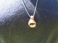 Image 2 of Goats eye glass pendant. Handblown glass pendant/keychain/zipper pull/chain pull Handcrafter by m...