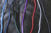 Image 3 of Hand blown flower drop pendant. Comes with satin cord in the color of your choosing / keychain / ...