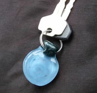 Image 3 of Handmade in USA, pyrex glass sloth keychain / pendant / ornament gift for her gifts jewelry ornam...