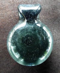Image 3 of Pyrex Glass Flower on sparkle background pendant / keychain / zipper pull / light switch chain pull