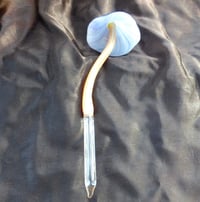 Image 3 of Glass mushroom handmade pyrex for inside or outdoor gardens / potted plants, or even aquariums. H...