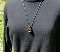 Image 4 of Goats eye glass pendant. Handblown glass pendant/keychain/zipper pull/chain pull Handcrafter by m...