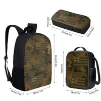 Image 4 of Hawaiian Sovereign Flag Camouflage Print Back Pack Combo Set