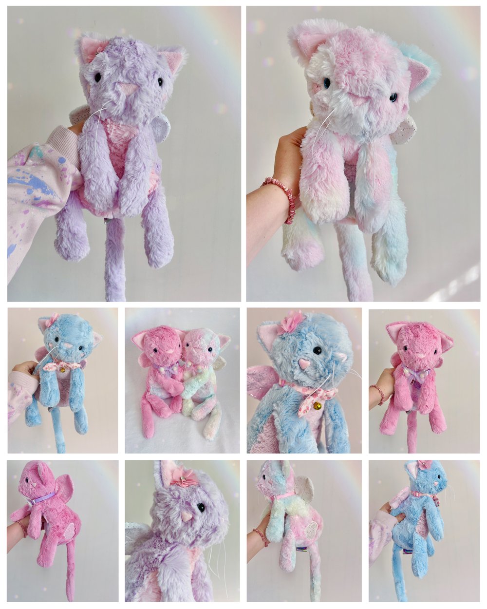 Image of MADE TO ORDER Cat Fairy / Bat Cat / Cat Angel Handmade Plushie