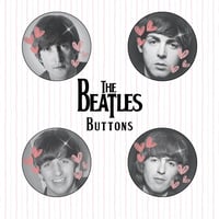 Image 1 of Cute Beatles Pinback Buttons - 2.25 inch plastic backed handmade