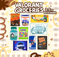 Image 1 of (PRE-ORDER) VALORANT GROCERIES KEYCHAINS