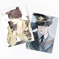 Image 1 of love and deepspace caleb small prints