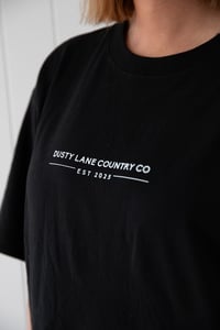 Image 5 of Black Heavy Weight Oversized Dusty Lane Tee