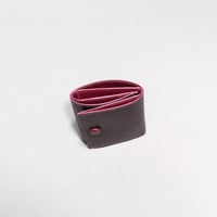 Image 3 of TRIFOLD WALLET w/ SNAP – BURGUNDY & HORTENSIA