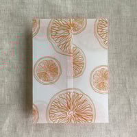 Image 1 of Citrus celebration printed vellum wrap for 5x7 cards PACK of 10