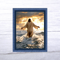 Jesus Walking On Water By MDG Fabrics Quilt Panel