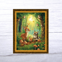 Woodsy Buddies By MDG Fabrics Quilt Panel