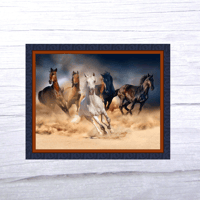 Wild Horses By MDG Fabrics Quilt Panel