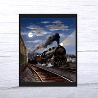 South Carolina Locomotive Train By MDG Fabrics Quilt Panel
