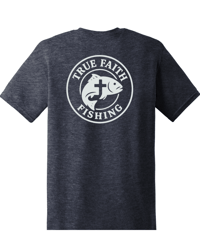 Image 2 of True Faith Fishing T-Shirt - Heather Navy