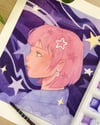 Space Girl | Watercolor art print