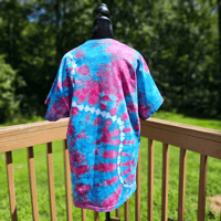 Image 4 of Ice Dyed (Lrg) Tie Dye Split Adult Unisex T-Shirt