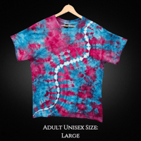 Image 1 of Ice Dyed (Lrg) Tie Dye Split Adult Unisex T-Shirt