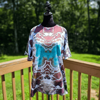 Image 3 of Ice Dyed (XL) Butterfly Tie Dye Adult Unisex T-shirt
