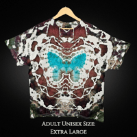 Image 1 of Ice Dyed (XL) Butterfly Tie Dye Adult Unisex T-shirt