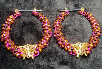 Gold Butterfly Rhinestone Earrings Hoop