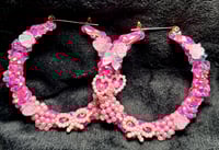 Hot Pink Junk Earrings