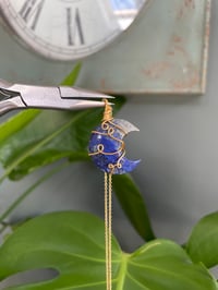 Image 2 of Lapis Lazuli Gold Moon Necklace