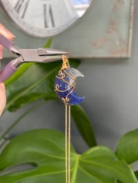 Image 3 of Lapis Lazuli Gold Moon Necklace