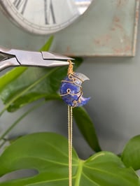 Image 4 of Lapis Lazuli Gold Moon Necklace