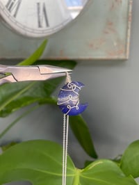 Image 2 of Lapis Lazuli Silver Moon Necklace
