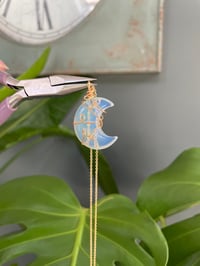Image 3 of Opalite Gold Moon Necklace