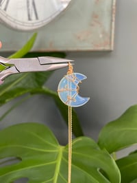 Image 2 of Opalite Gold Moon Necklace