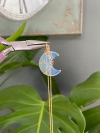 Image 4 of Opalite Gold Moon Necklace