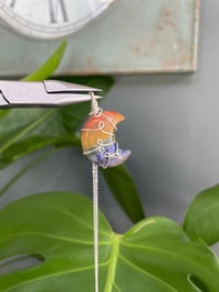 Image 3 of Seven Chakra Silver Moon Necklace
