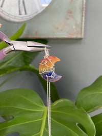 Image 4 of Seven Chakra Silver Moon Necklace