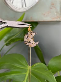 Image 2 of Rhodonite Gold  Moon Necklace