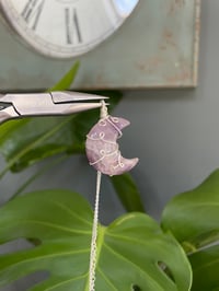 Image 2 of Dream Amethyst Moon Necklace Silver