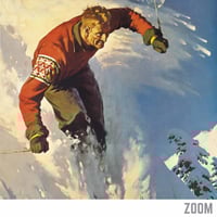 Image 2 of Switzerland - Alps Skiing | 1950 | Travel Poster | Vintage Poster