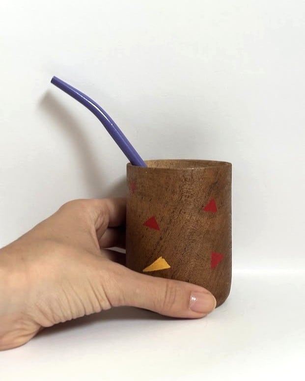 Image of Mate argentino pintado (banderín)