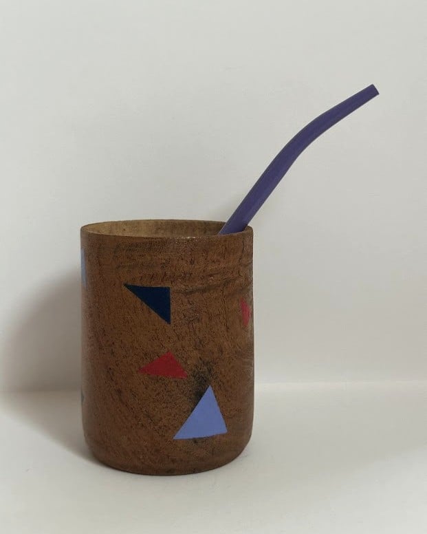 Image of Mate argentino pintado (banderín)