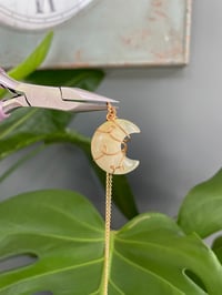 Image 2 of Prehnite Gold Moon Necklace 