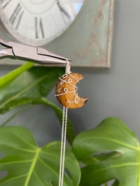 Image 2 of Tigers Eye Silver Moon Necklace 