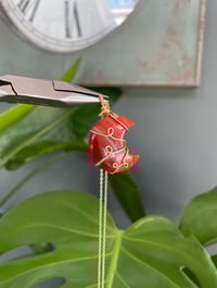 Image 4 of Carnelian Gold Moon Necklace