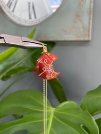 Image 2 of Carnelian Gold Moon Necklace