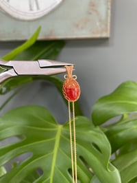 Image 6 of Gold Carnelian  Oval  Crystal Necklace 