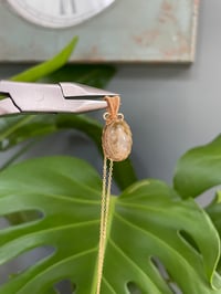 Image 5 of Gold Ocean Jasper Oval Crystal Necklace