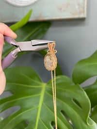Image 6 of Gold Ocean Jasper Oval Crystal Necklace