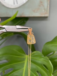 Image 2 of Gold Golden Rutile Bell Crystal Necklace