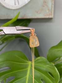 Image 3 of Gold Golden Rutile Bell Crystal Necklace