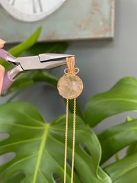 Image 4 of Gold Rutilated Quartz Sphere Crystal Necklace